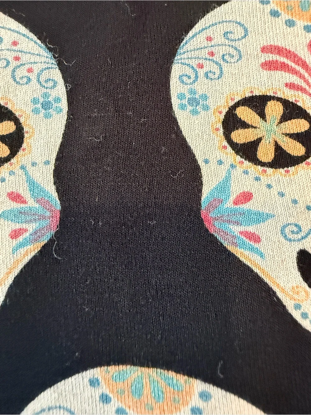 Kickee Pants Black Sugar Skull Pajama Set with Blue Trim